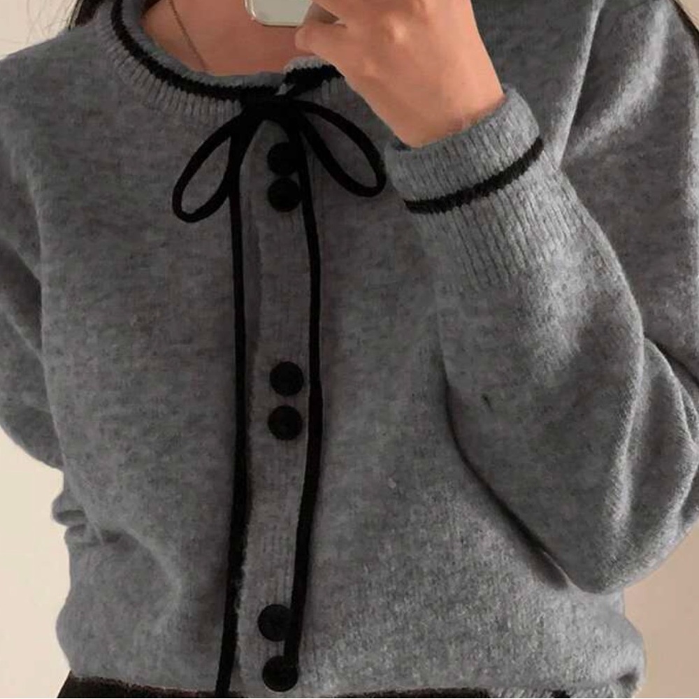 Tie cardigan